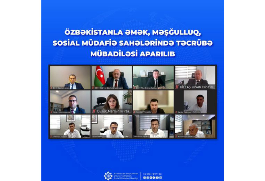Между Азербайджаном и Узбекистаном состоялся обмен опытом в сфере труда, занятости, социальной защиты