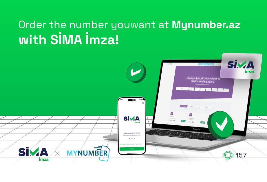Order your number on Mynumber.az with “SİMA İmza”!