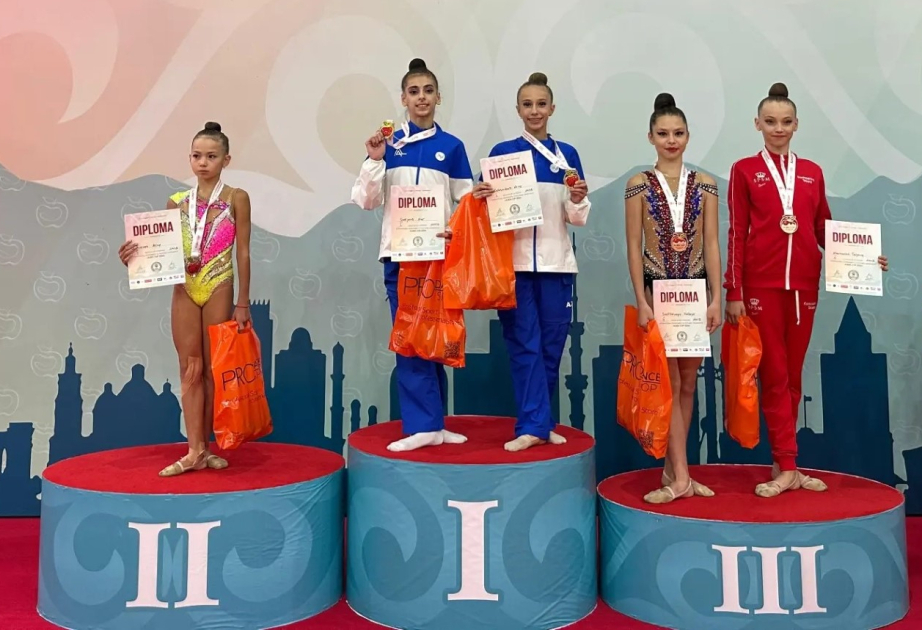 Azərbaycanın bədii gimnastları Almatıda 3 qızıl medal qazanıblar