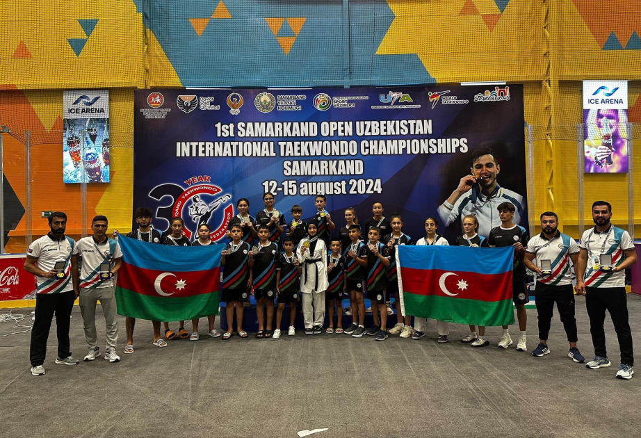 Los taekwondistas azerbaiyanos ganan 12 medallas en el torneo internacional