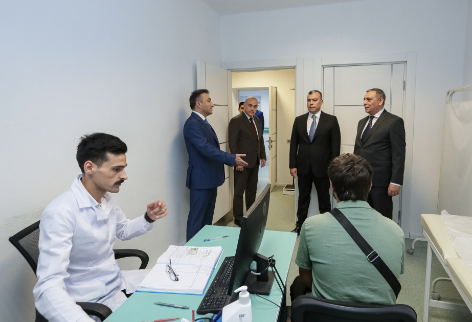 Çağırışçıların yekun tibbi müayinəsinin aparıldığı mərkəzə baxış keçirilib