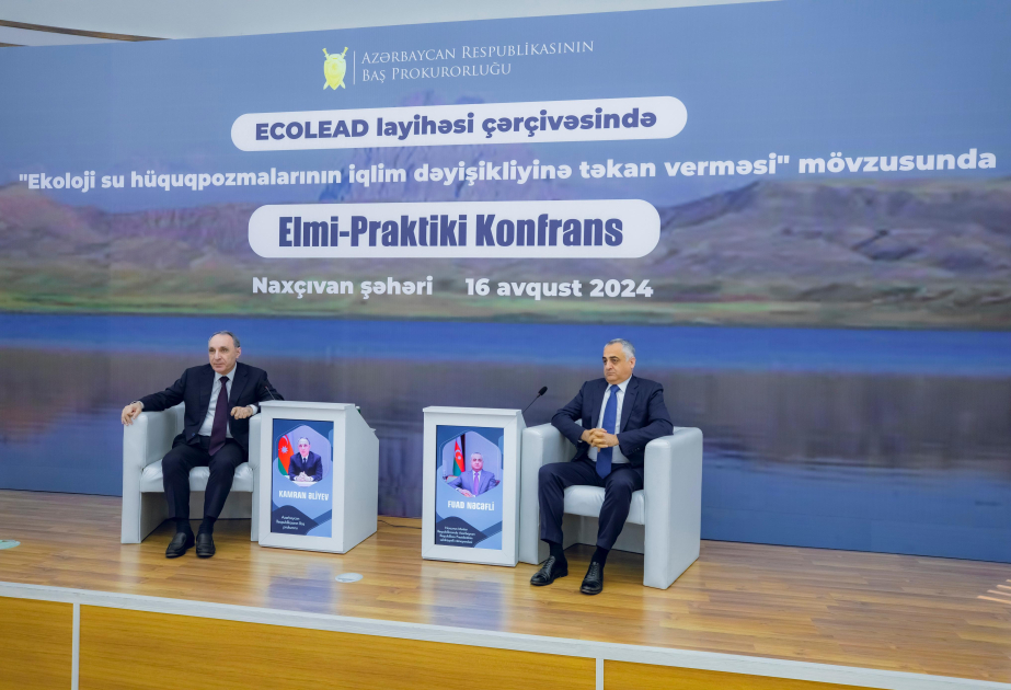 Naxçıvanda “Ekoloji su hüquqpozmalarının iqlim dəyişikliyinə təkan verməsi” mövzusunda elmi-praktik konfrans keçirilib