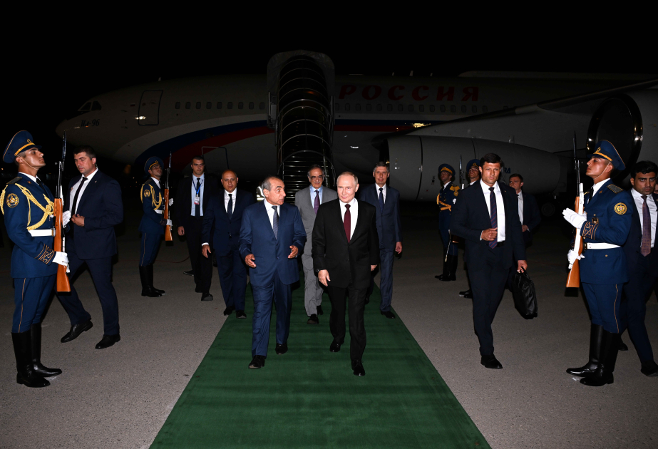 President of Russia Vladimir Putin arrives in Azerbaijan for state visit VIDEO