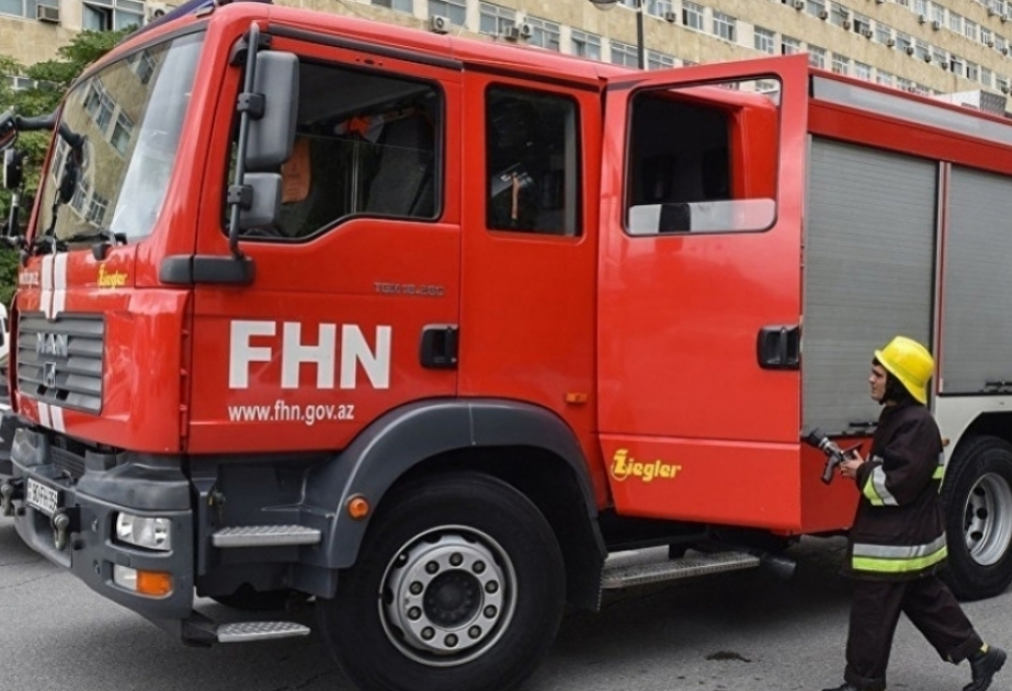 FHN: Sərnişin avtobusundakı yanğın söndürülüb VİDEO
