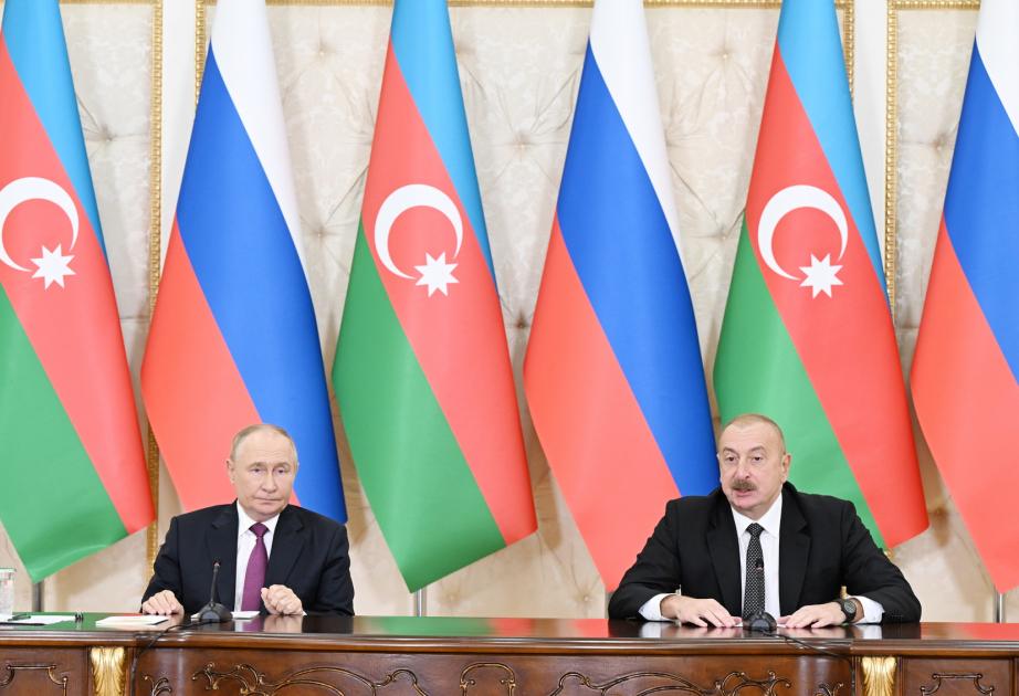 Prezident İlham Əliyev və Prezident Vladimir Putin mətbuata bəyanatlarla çıxış ediblər  YENİLƏNİB-3 VİDEO