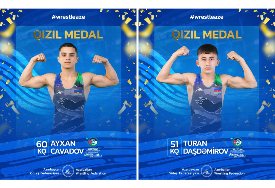 Azərbaycanın iki güləşçisi dünya çempionatında qızıl medal qazanıb