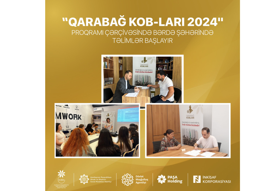 “Qarabağ KOB-ları” proqramı çərçivəsində Bərdədə təlimlərə başlanılır