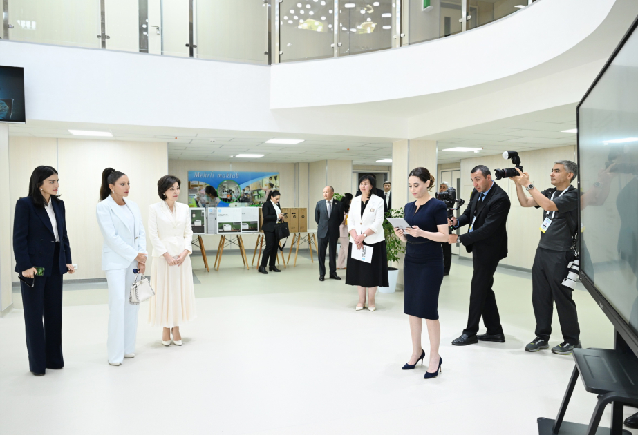 First ladies of Azerbaijan and Uzbekistan visited “Mekhrli” school in Tashkent VIDEO