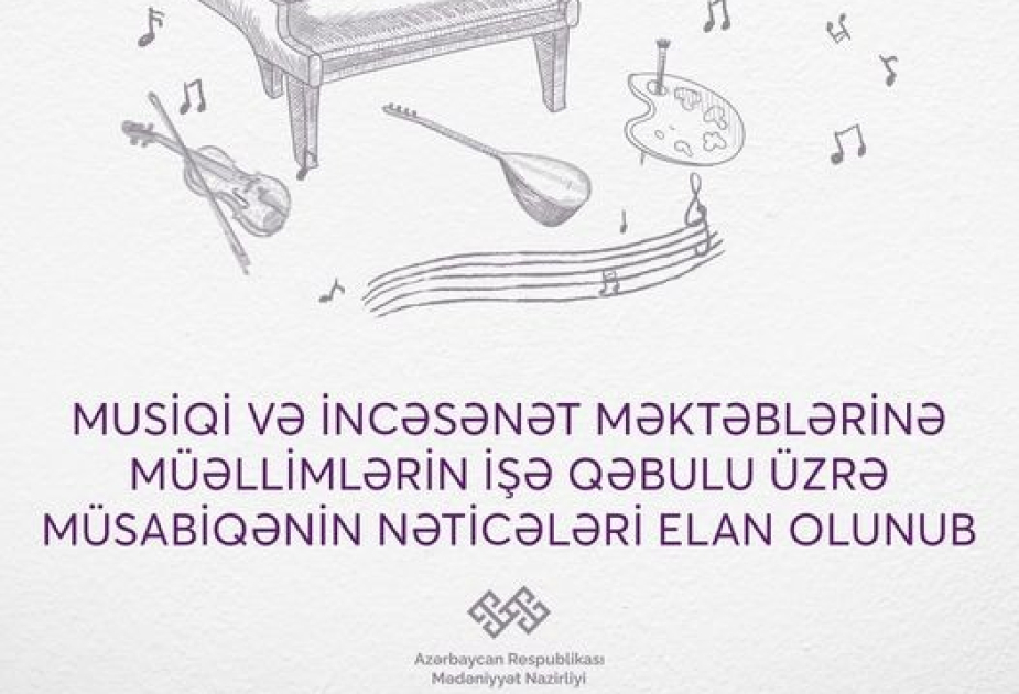 Musiqi və incəsənət məktəblərinə müəllimlərin işə qəbulu üzrə müsabiqənin nəticələri elan olunub