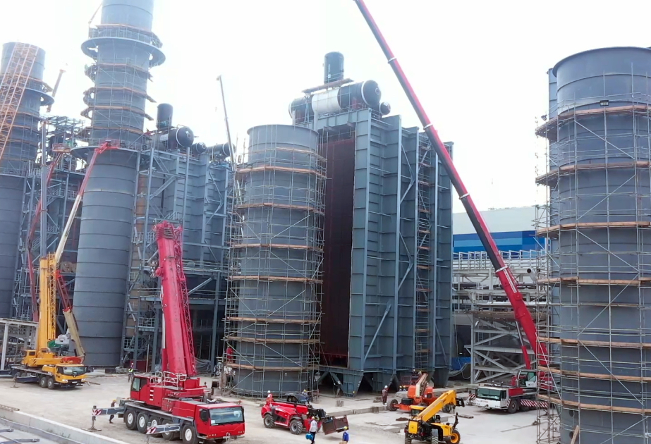 Mingəçevirdə inşa olunan elektrik stansiyasına İtaliyadan turbin və generator gətirilib