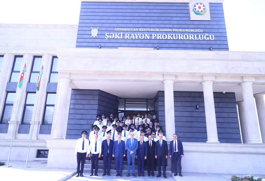 Şəki rayon prokurorluğunun yeni inzibati binası istifadəyə verilib VİDEO