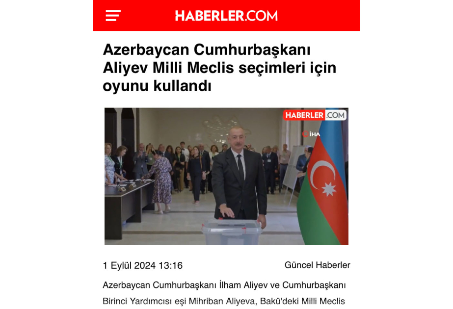 Внеочередные парламентские выборы в Азербайджане – в центре внимания международной прессы