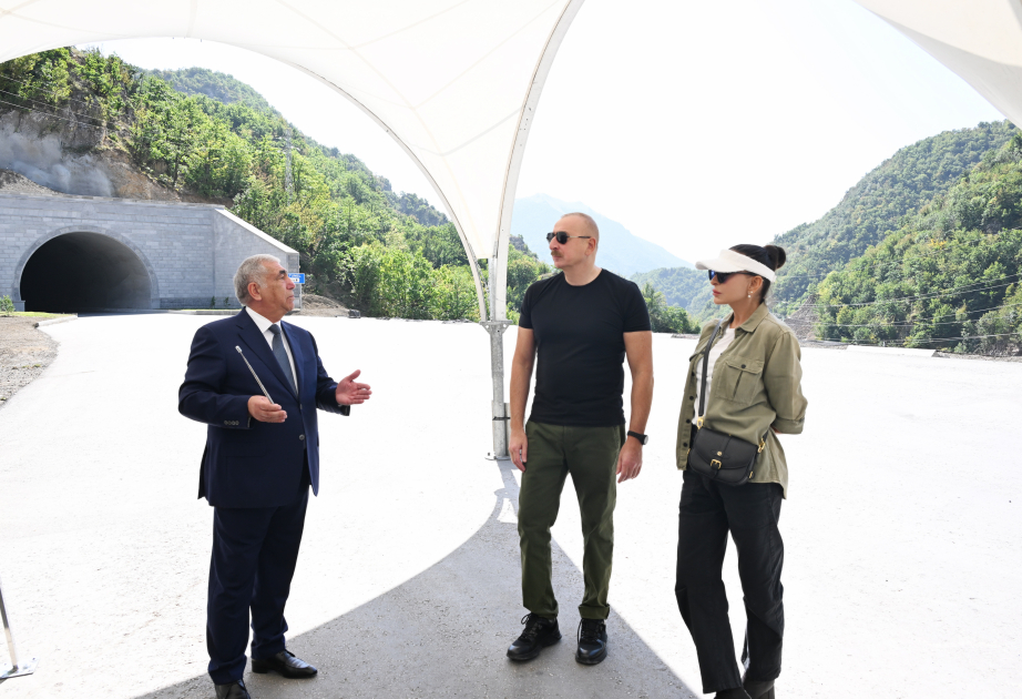 President Ilham Aliyev visits construction site of the 4th tunnel and a 15.2-kilometer section of the Toghanaly-Kalbajar-Istisu highway VIDEO