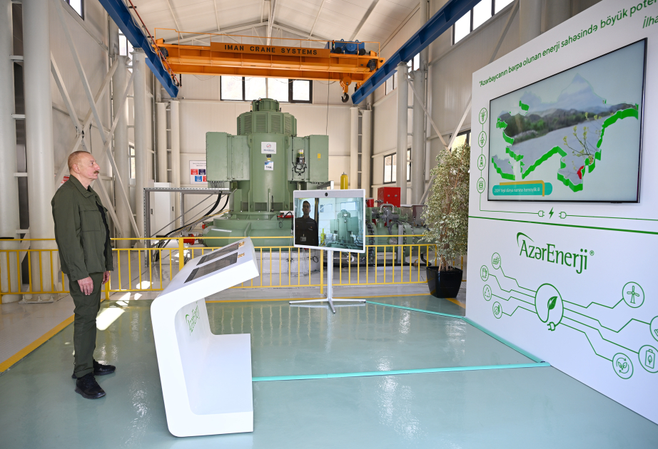 El Presidente Ilham Aliyev asistió a la inauguración de la central minihidráulica "Zar" en Kalbajar y la central minihidráulica "Toghanali" en el distrito de Goygol
