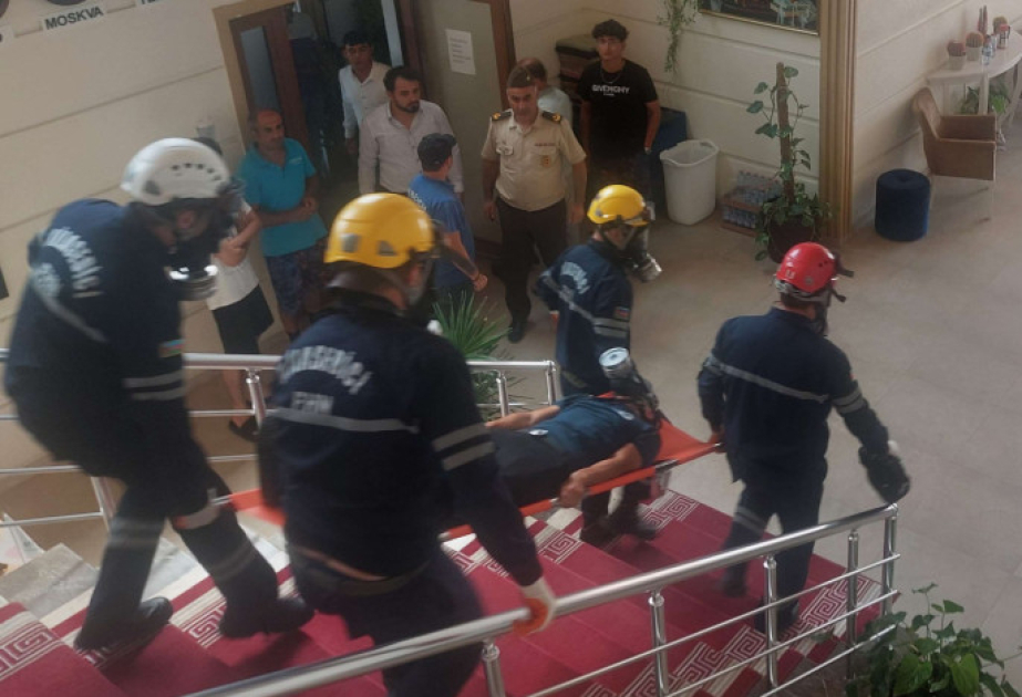 Novxanıda yerləşən oteldə mülki müdafiə məşqi keçirilib