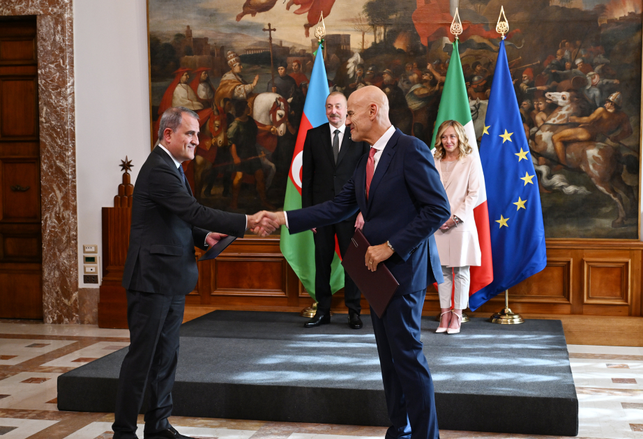 Rom: Zeremonie zum Austausch unterzeichneter Dokumente zwischen Aserbaidschan und Italien AKTUALISIERT VIDEO