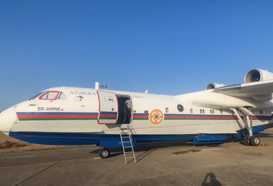 Azerbaijan’s amphibious aircraft engaged in firefighting operations in Türkiye