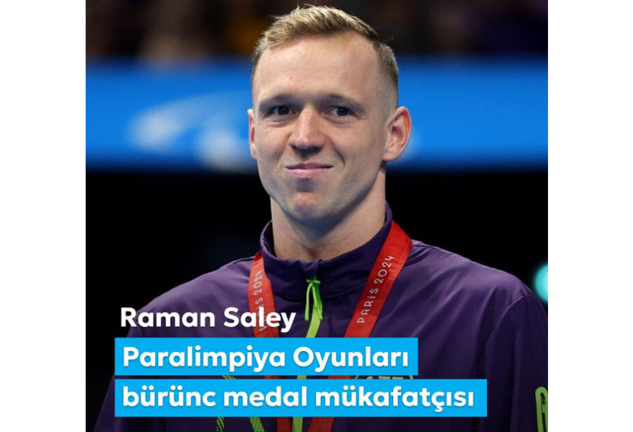 Mehriban Aliyeva félicite le para-nageur Raman Saley, médaillé de bronze des JO Paris