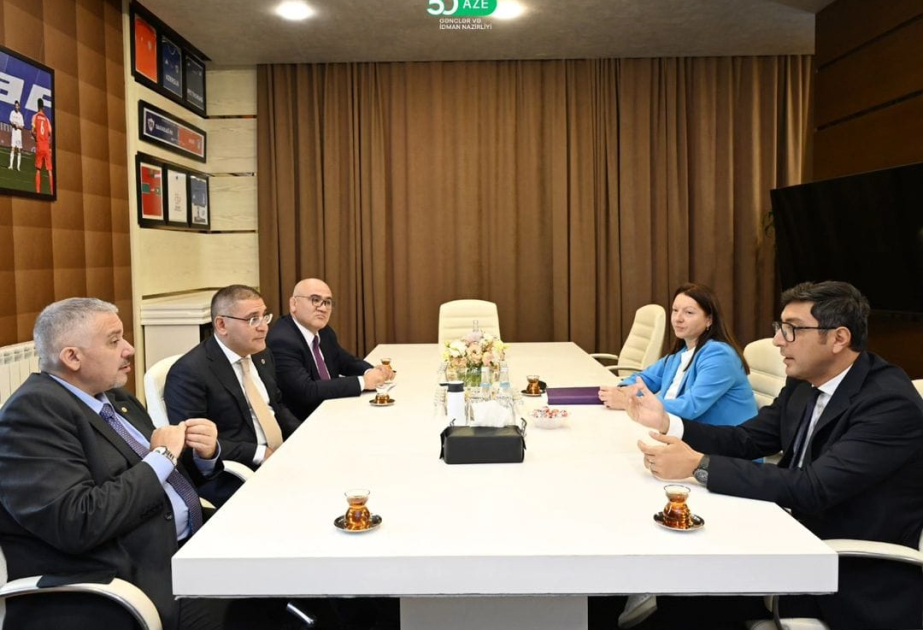 Fərid Qayıbov Avropa Ağırlıqqaldırma Federasiyasının prezidenti ilə görüşüb
