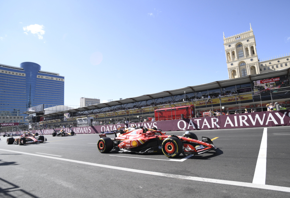Gran Premio de Azerbaiyán Fórmula 1: El piloto de Ferrari lidera tras 10 vueltas