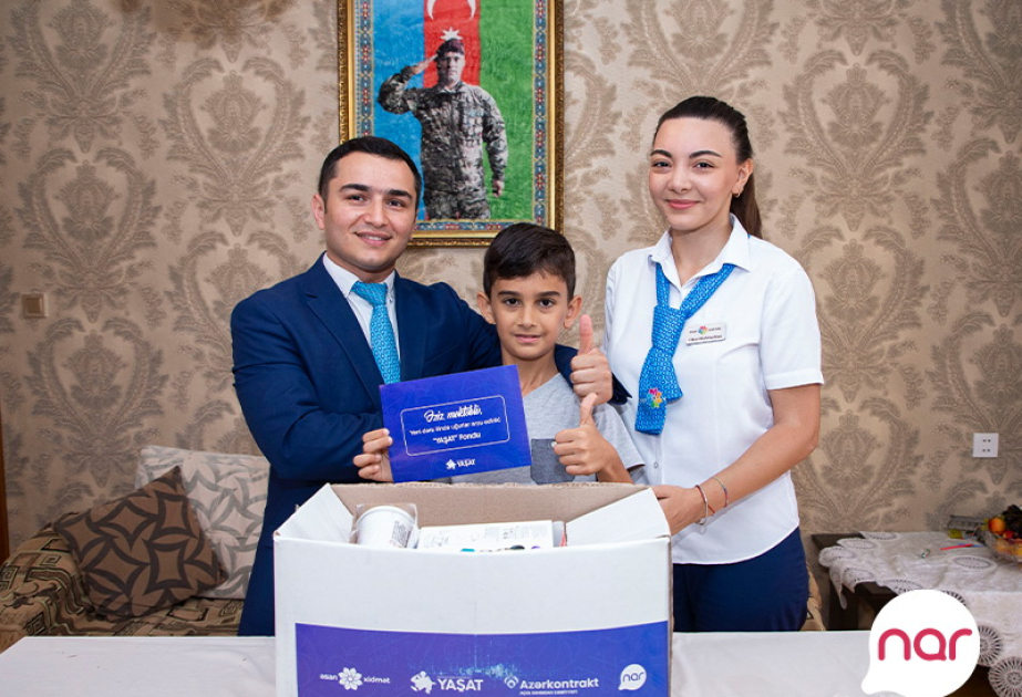 ®  “Nar” YAŞAT Fondu ilə birgə “Bilik Günü” münasibətilə şəhid övladlarını təbrik edib