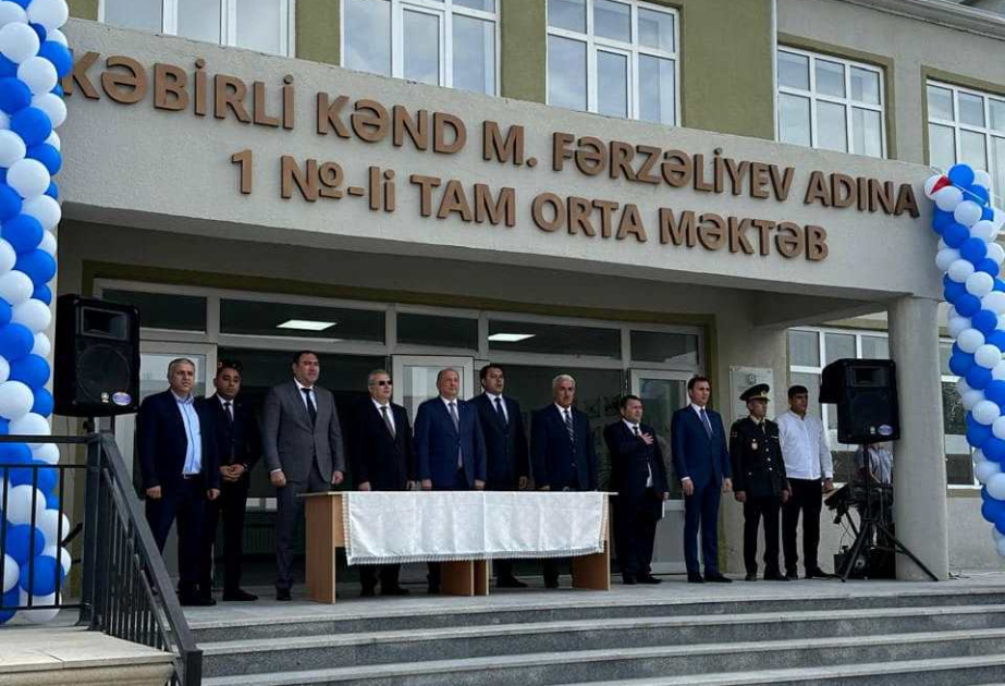 Beyləqanın Kəbirli kəndində əsaslı təmir olunmuş məktəb binası və yeni korpus istifadəyə verilib