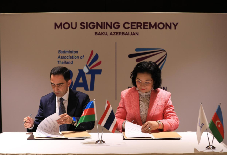 Azərbaycan Badminton Federasiyası ilə Tailand Badminton Assosiasiyası arasında memorandum imzalanıb