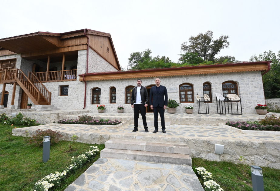 President Ilham Aliyev attended opening of Uzeyir Hajibeyli's restored house-museum in Shusha VIDEO