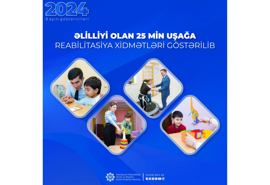 Əlilliyi olan 25 min uşağa reabilitasiya xidmətləri göstərilib