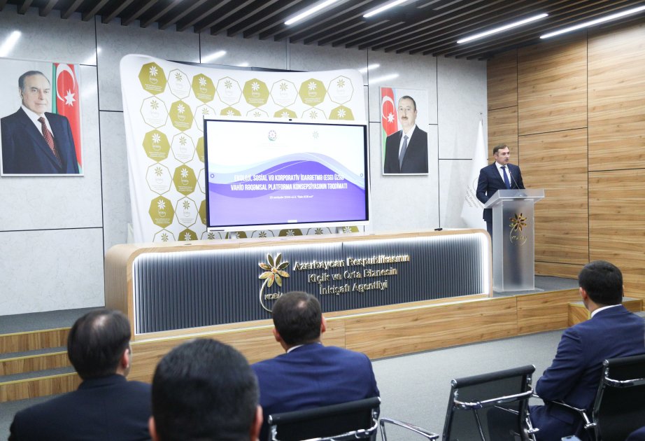 ESG üzrə vahid rəqəmsal platformanın konsepsiyasının təqdimatı keçirilib