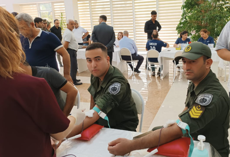 Strateji Obyektlərin Mühafizəsi Dövlət Agentliyinin regional idarəsinin hərbi qulluqçuları qanvermə aksiyasında iştirak ediblər