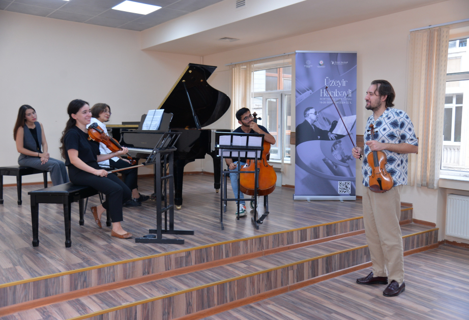 “Les essences” kvarteti azərbaycanlı tələbələrə ustad dərsi keçib