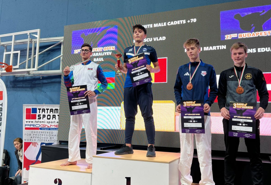 Junior Azerbaijani karate fighters claim three medals in Budapest