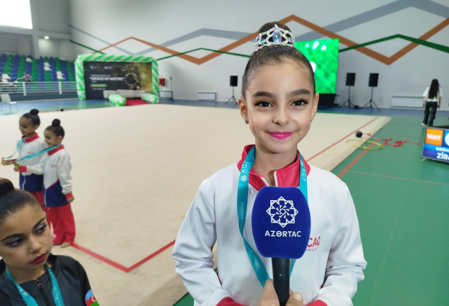Qubadakı yarışda birinci olan gimnast: Uğurlarımı davam etdirmək istəyirəm