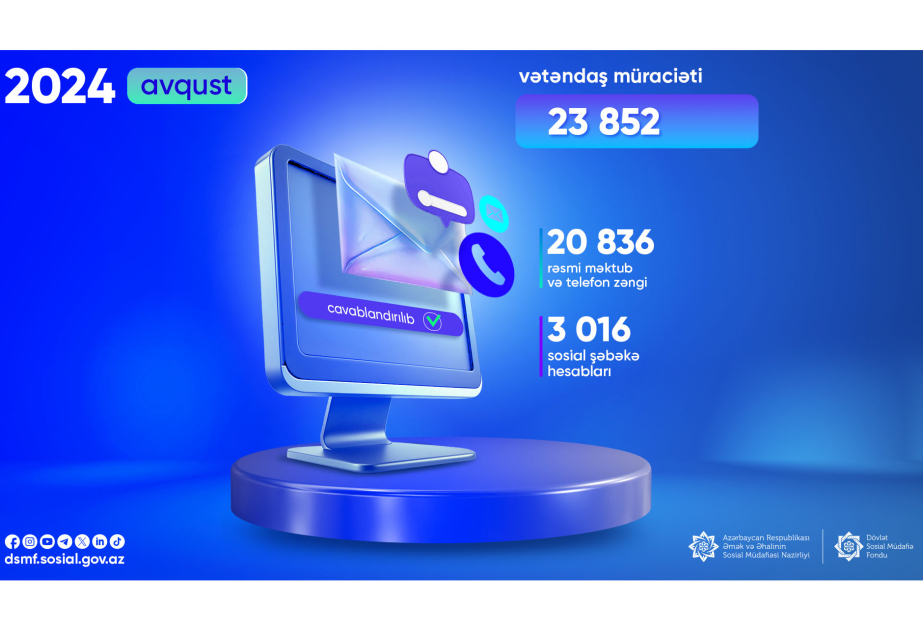 DSMF: Səkkiz ayda 24 minə yaxın vətəndaş müraciəti cavablandırılıb