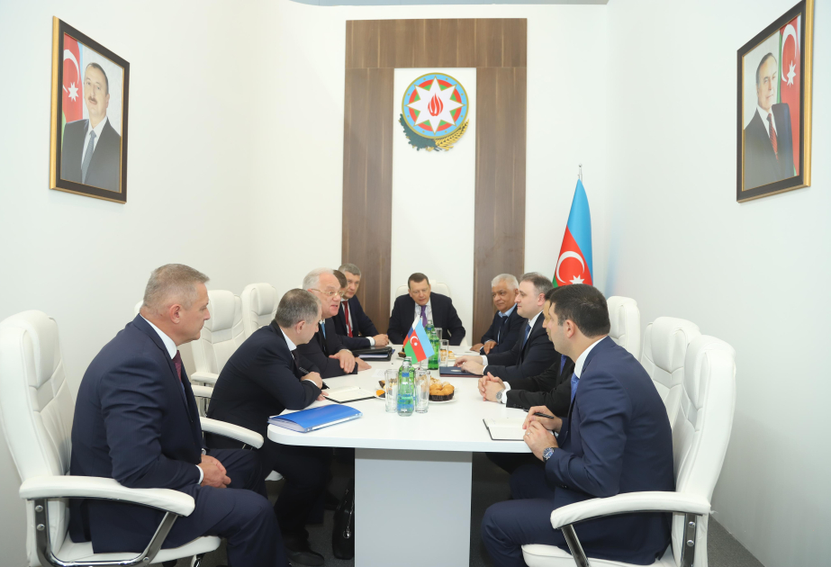 Vüqar Mustafayev “ADEX-2024” və "Securex Caspian" sərgiləri çərçivəsində bir neçə ölkənin nümayəndə heyətləri ilə görüşüb