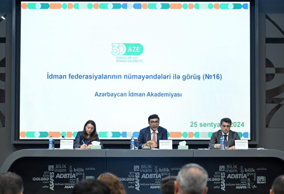 İdman federasiyalarının nümayəndələri ilə görüş keçirilib
