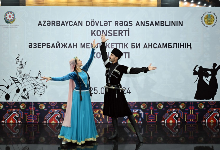 Qazaxıstanda Azərbaycan Dövlət Rəqs Ansamblının möhtəşəm konserti olub
