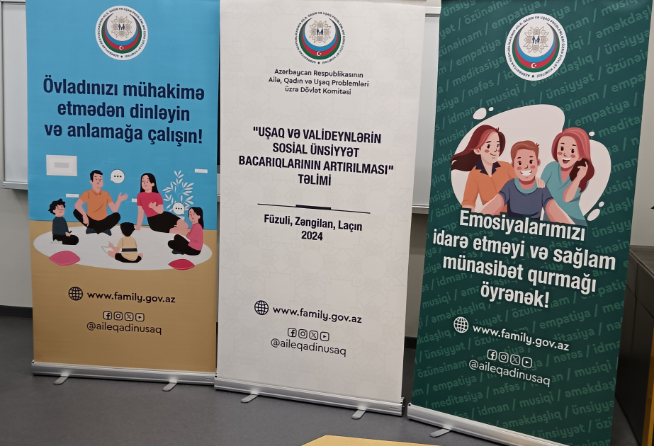 Füzulidə "Uşaq və valideynlərin sosial ünsiyyət bacarıqlarının artırılması" adlı təlim təşkil edilib