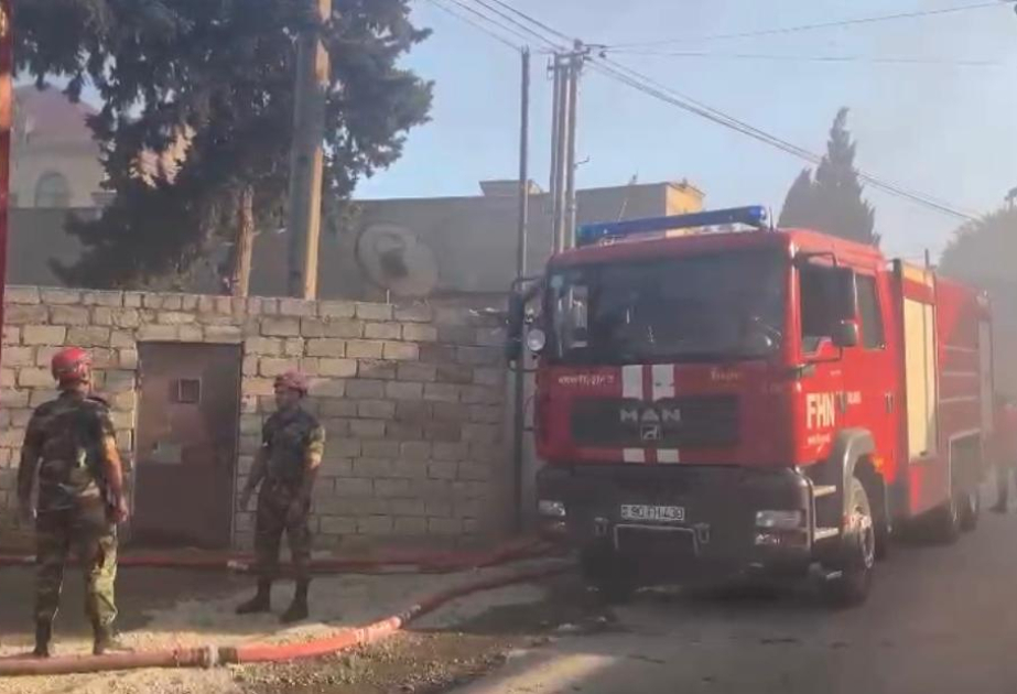 Biləcəri qəsəbəsində obyektdə yanğın olub
