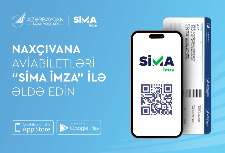 AZAL Naxçıvana onlayn aviabilet alışında “SİMA İmza”nı tətbiq edib