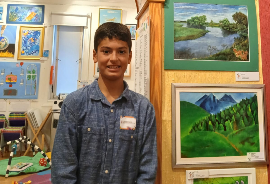 В норвежском музее выставлена картина юного азербайджанца «Харыбюльбюль»