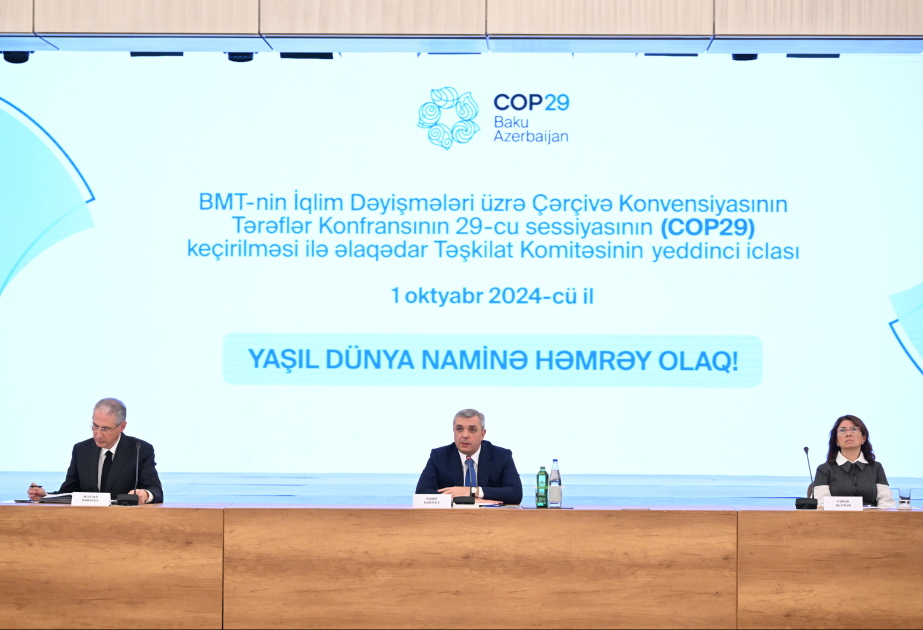 COP29 ilə əlaqədar Təşkilat Komitəsinin yeddinci iclası keçirilib