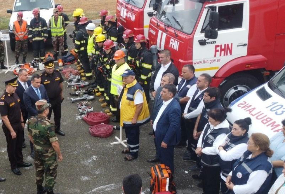 FHN-in Gəncə Regional Mərkəzi mülki müdafiə məşqi keçirib