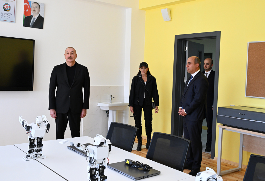 El Presidente de Azerbaiyán asistió a la inauguración del edificio de la escuela secundaria completa Mehdi Mehdizada en la ciudad de Jabrayil