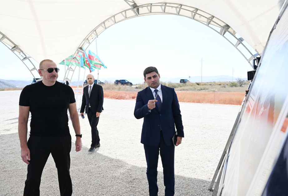 President Ilham Aliyev laid foundation stone for brooding egg production factory in Jabrayil District VIDEO