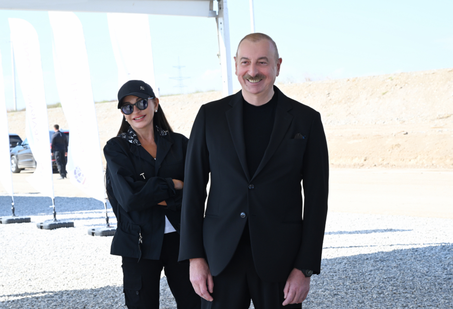 Präsident Ilham Aliyev setzt Spatenstich für neue Unternehmen in Wirtschaftzone „Wadi Araz“ im Bezirk Jabrayl VIDEO
