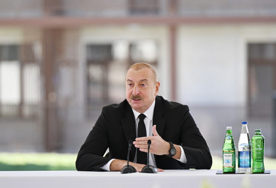 President Ilham Aliyev highlights U.S. anti-Azerbaijan actions during meeting with residents of Jabrayil
