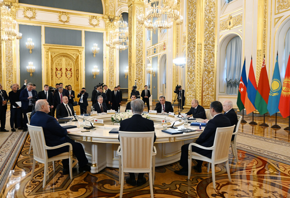 Moskau war Gastgeber einer Sitzung des Rates der Staatschefs der Gemeinschaft Unabhängiger StaatenPräsident von Aserbaidschan Ilham Aliyev nahm an der Sitzung teil  AKTUALISIERT VIDEO