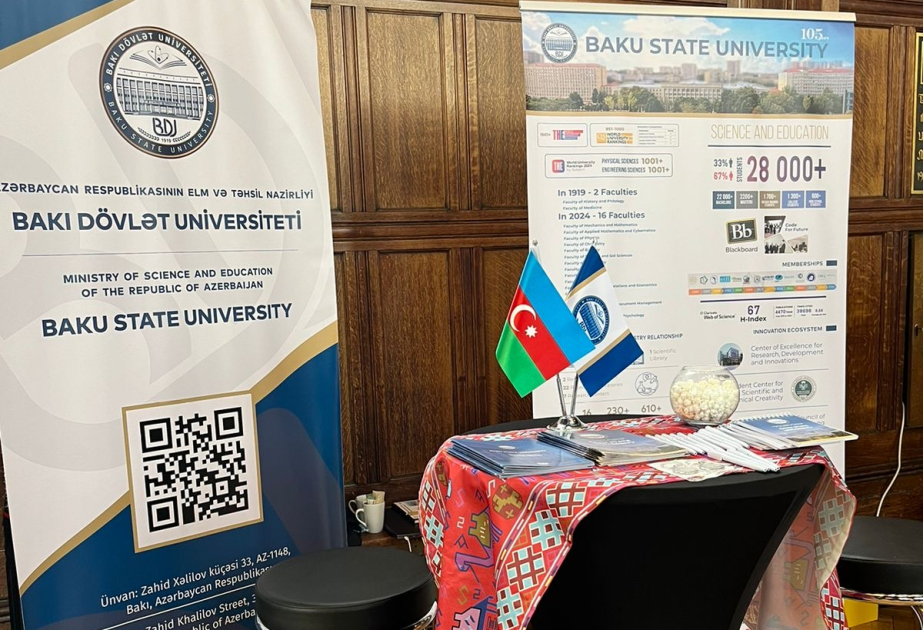 Baku State University delegation presents its stand in World Academic Summit